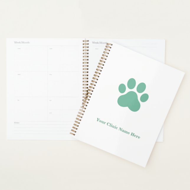 Veterinary Clinic Custom Name and Logo Planner (Display)