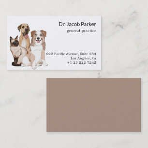 Veterinary Clinic Dogs & Cat  Business Card
