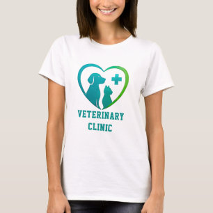 🐾 Veterinary Clinic Logo For Animal Hospital 💚 T-Shirt