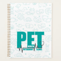 Veterinary Clinic Modern Teal doodle Logo