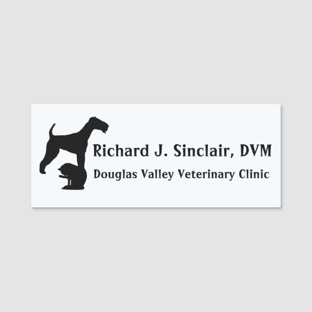 Veterinary Clinic Name Tag (Front)