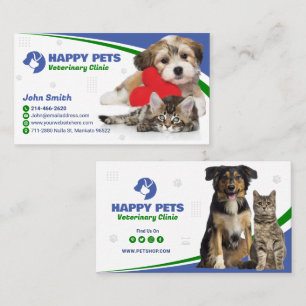 Veterinary Clinic, Pet care, Vet, Animal Doctor Business Card