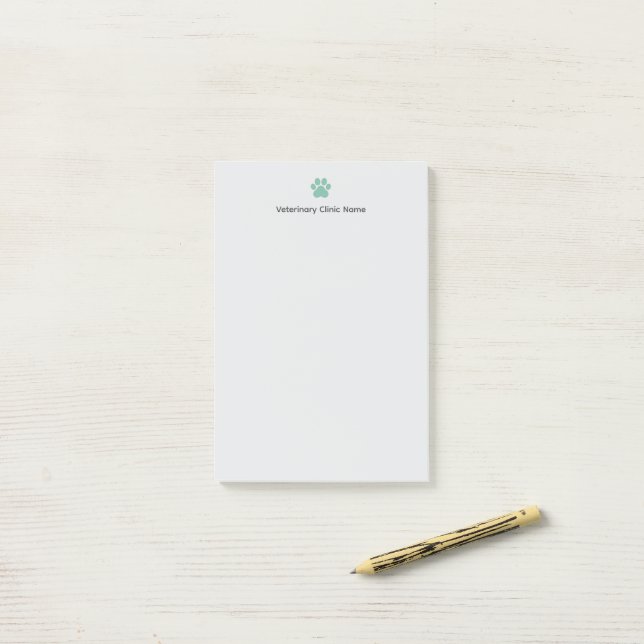 Veterinary Clinic Post‑it® Notes | Custom Logo (On Desk)