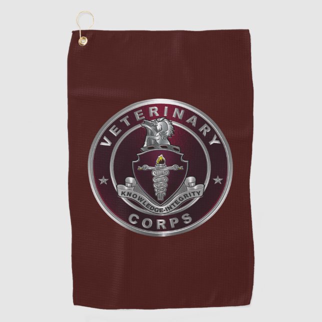 Veterinary Corps  Golf Towel (Front)