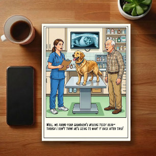 Veterinary ER Adventures Cartoon Postcard