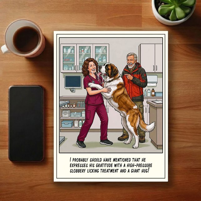 Veterinary ER Adventures Cartoon Postcard (Creator Uploaded)