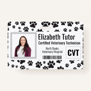 Veterinary Facility Name Badge ID Badge