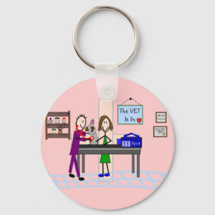 Veterinary Gifts "The Vet Is In" Key Ring