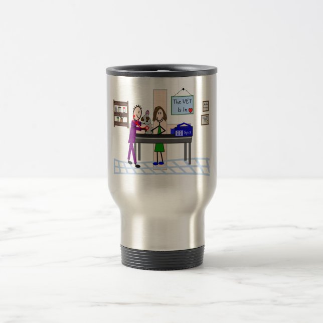 Veterinary Gifts "The Vet Is In" Travel Mug (Center)