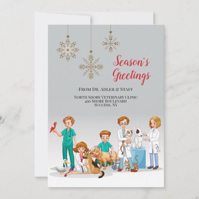 Veterinary Holiday Card (Front)