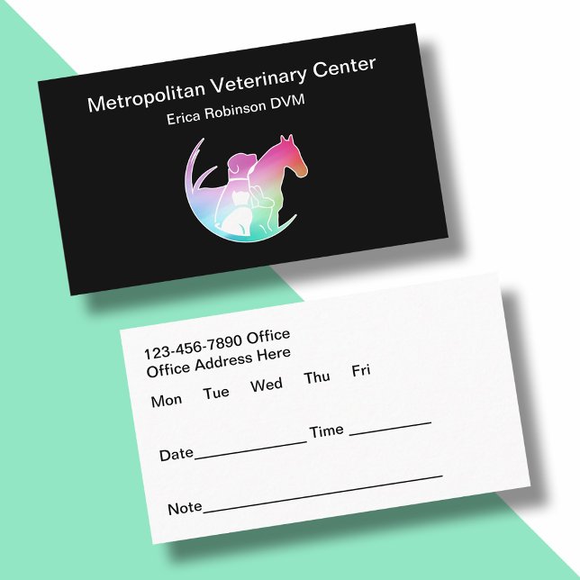 Veterinary Hospital Appointment Business Cards (Creator Uploaded)