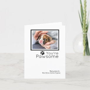 Veterinary Hospital Personalised Thank You Holiday Card