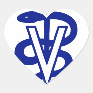 veterinary logo 4 heart sticker