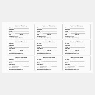 Veterinary Medication Label – Large & Waterproof