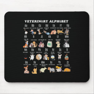 Veterinary Medicine Alphabet Vet Nurse Student Sch Mouse Mat