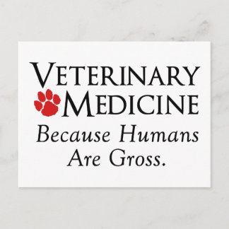 Veterinary Medicine . . . Because Humans Are Gross Postcard