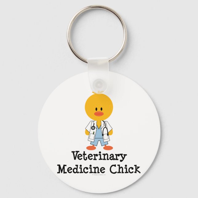 Veterinary Medicine Chick Keychain (Front)