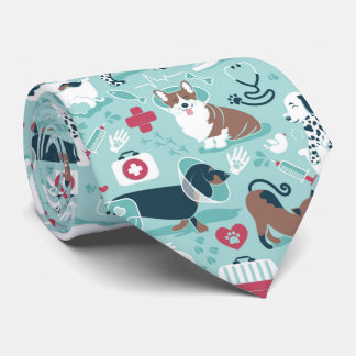 Veterinary medicine, dogs and cats friends tie