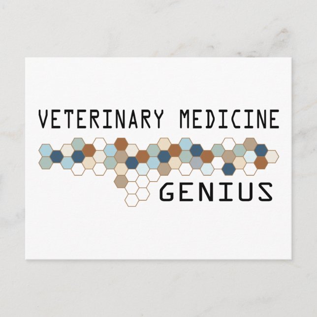 Veterinary Medicine Genius Postcard (Front)