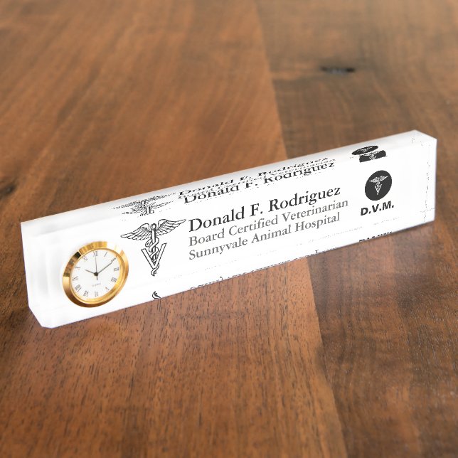 Veterinary Medicine Personalised Nameplate (Side)