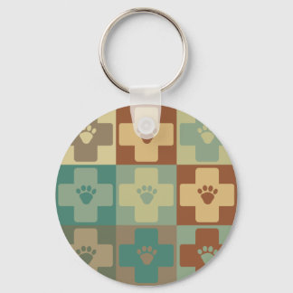 Veterinary Medicine Pop Art Key Ring