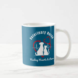 Veterinary Nurse Gift Hearts Paws Design Coffee Mug