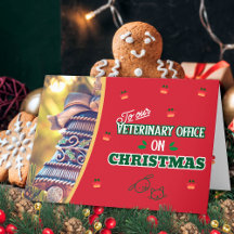 Veterinary Office Christmas Cat and Dog Holiday 