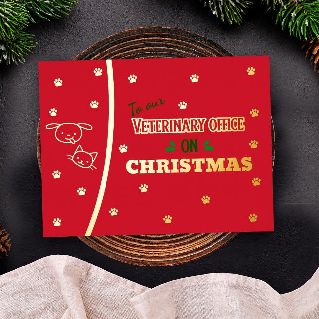 Veterinary Office Christmas Cat Dog Gold Holiday (Creator Uploaded)