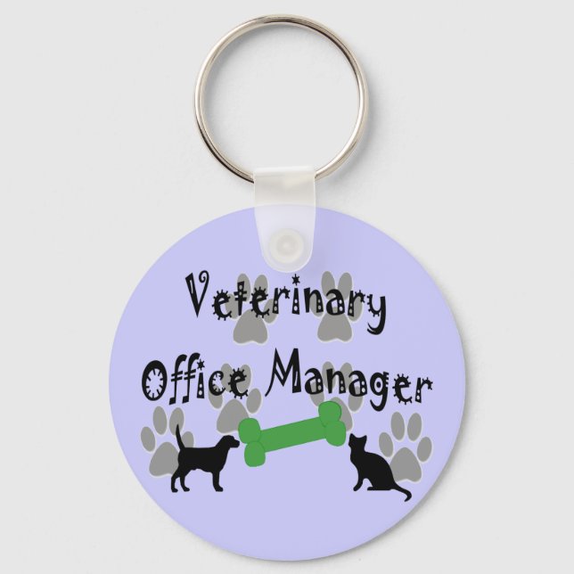 Veterinary  Office Manager Key Ring (Front)
