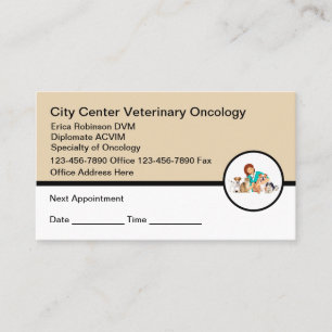 Veterinary Oncologist Appointment Business Cards
