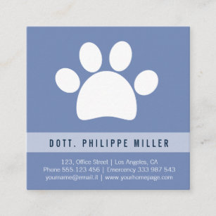 Veterinary paw business card