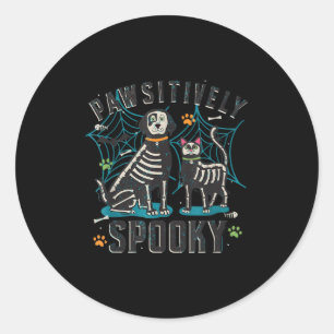 Veterinary Pawsitively Soky Vet Tech Boo Crew Hall Classic Round Sticker