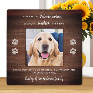 Veterinary Pet Photo Veterinarian Thank You Plaque