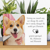 Veterinary Poem Personalised Vet Dog Pet Photo Tha