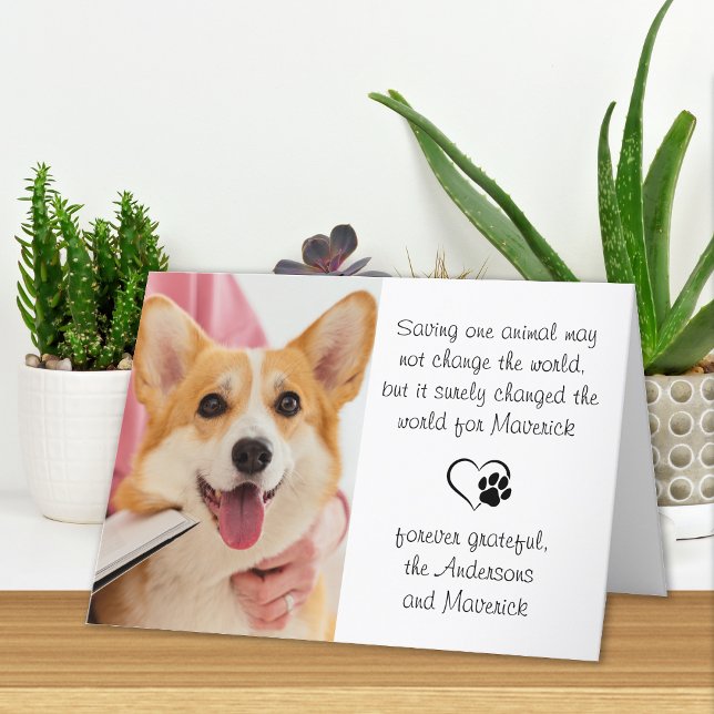 Veterinary Poem Personalised Vet Dog Pet Photo Thank You Card (Creator Uploaded)