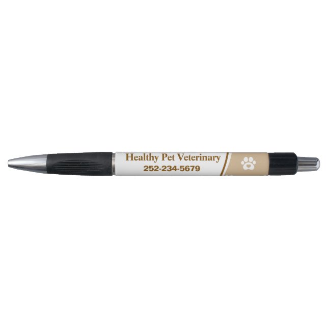 Veterinary Promotional Pen with Paw Prints (Front)