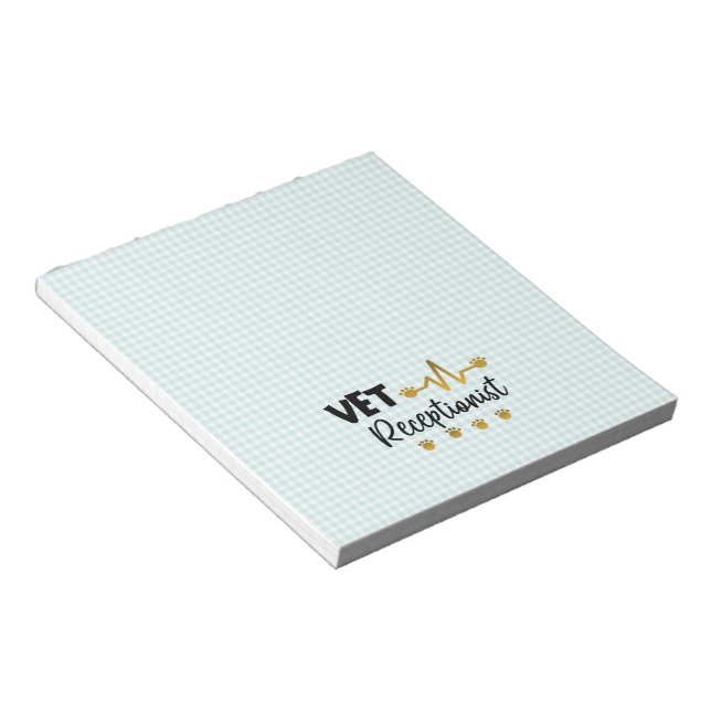 Veterinary Receptionist Veterinarian Animal   Notepad (Angled)
