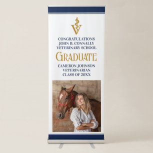 Veterinary School Graduate Photo Graduation Party Retractable Banner