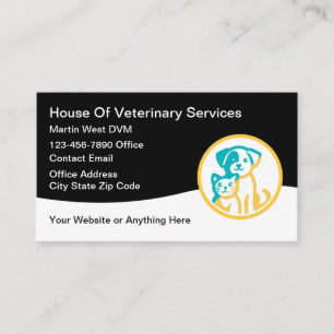 Veterinary Services Modern Simple Business Cards 