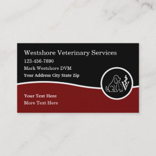 Veterinary Services Veterinarian Theme Business Card