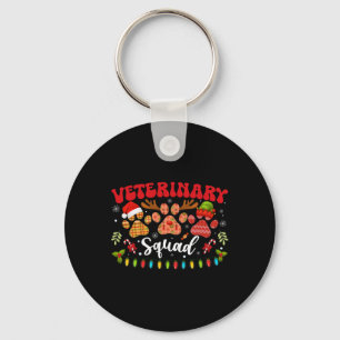 Veterinary Squad Dog Cat Paw Reindeer Santa Elf Ch Key Ring