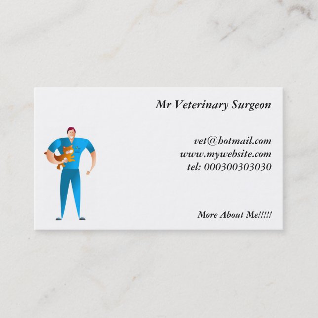 Veterinary Surgeon Business Card (Front)