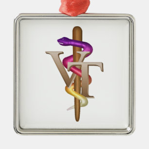 Veterinary Tech Metal Tree Decoration