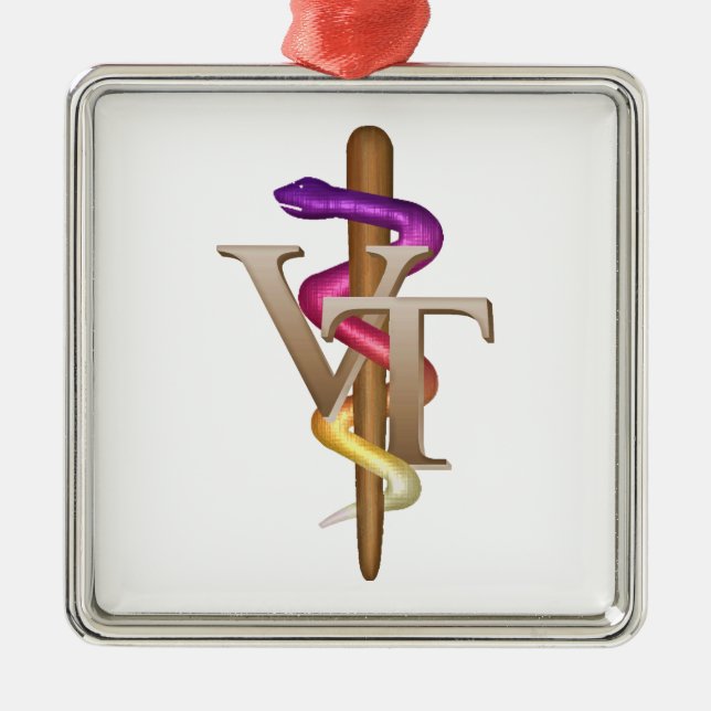 Veterinary Tech Metal Tree Decoration (Front)