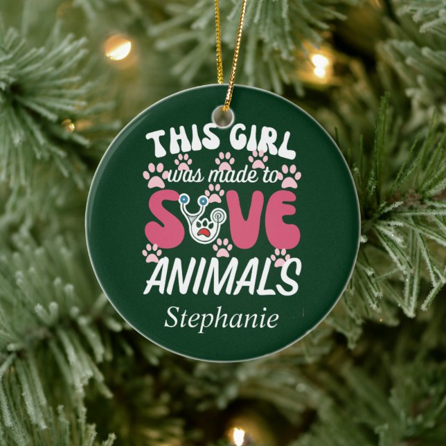 Veterinary technician  ceramic tree decoration (Tree)