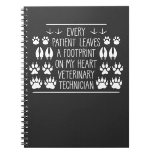 Veterinary Technician Foot Print Animal Care Notebook