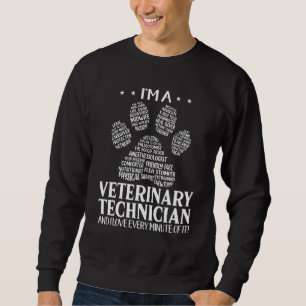 Veterinary Technician Paw Print Vet Costume Sweatshirt