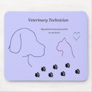 Veterinary Technician - Paw Prints on My Heart Mouse Mat