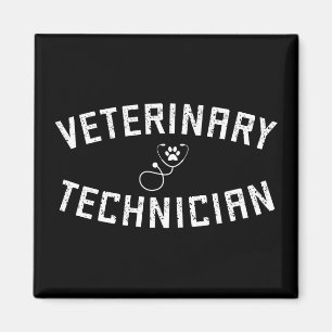 Veterinary Technician   Vet Tech Paw  Stethoscope Magnet