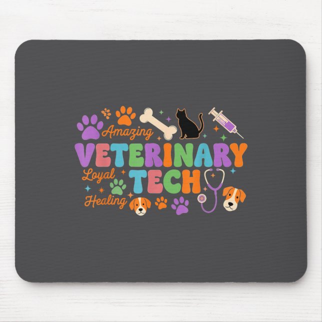 Veterinary Technician - Vet Tech Veterinarian Appr Mouse Mat (Front)